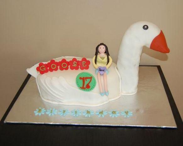 goose birthday cake