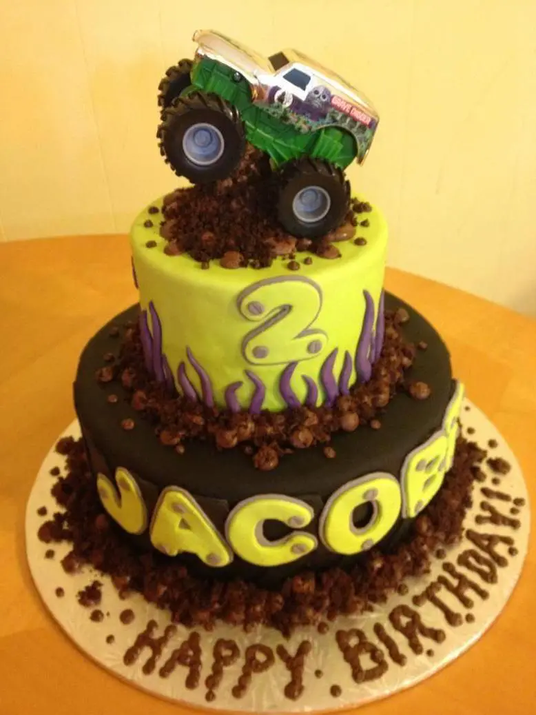 grave digger monster truck birthday cake