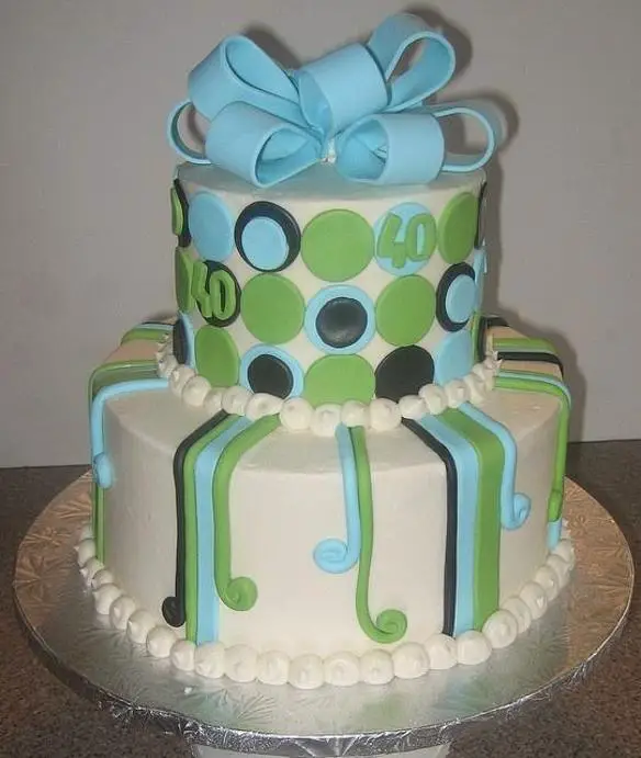 green and blue birthday cakes