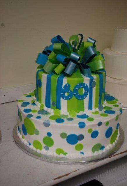 green and blue birthday cakes