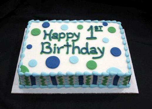 green and blue birthday cakes