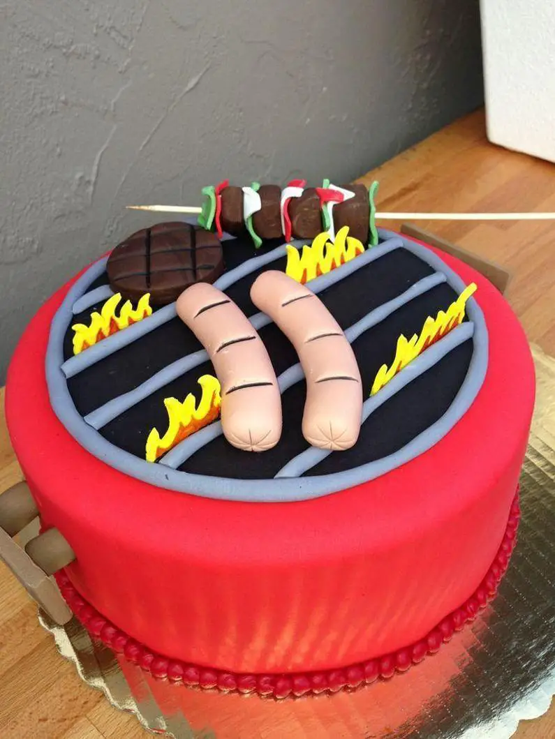 grill birthday cake