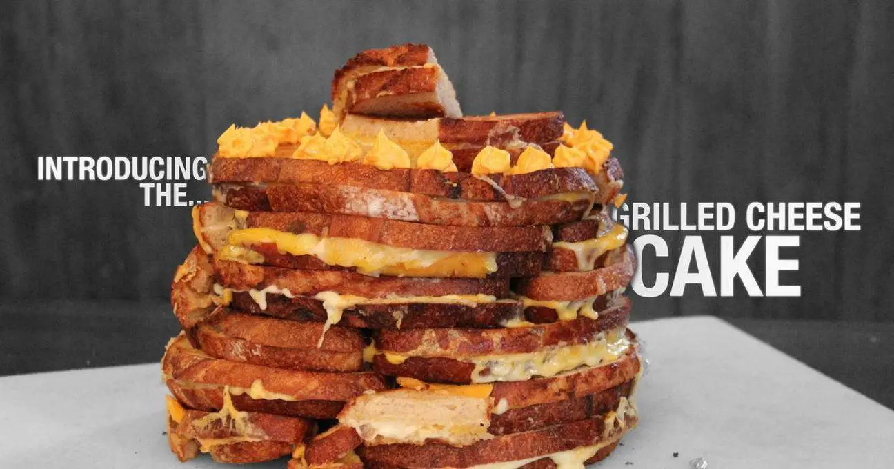 grilled cheese birthday cake