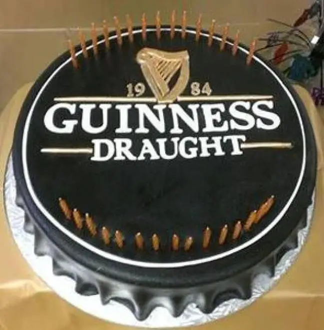 guinness beer birthday cake