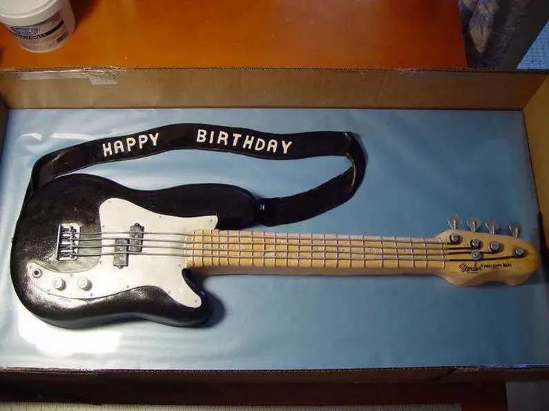 guitar shaped birthday cakes