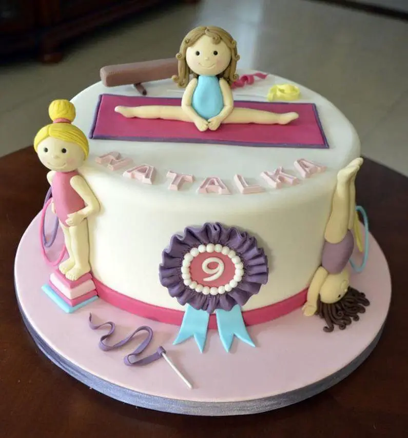 gymnastics themed birthday cakes
