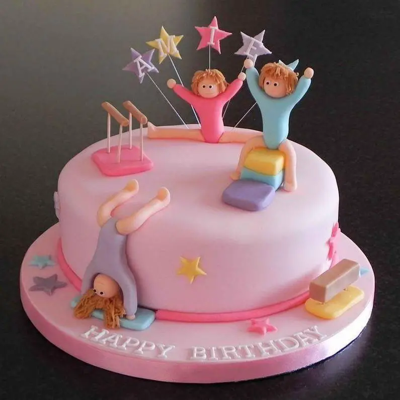 gymnastics themed birthday cakes