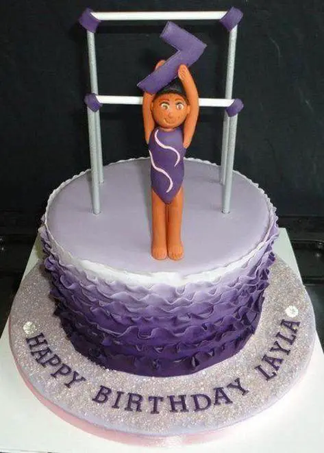 gymnastics themed birthday cakes