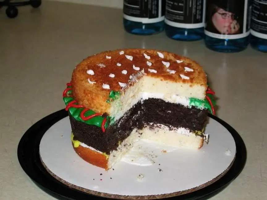 hamburger birthday cake
