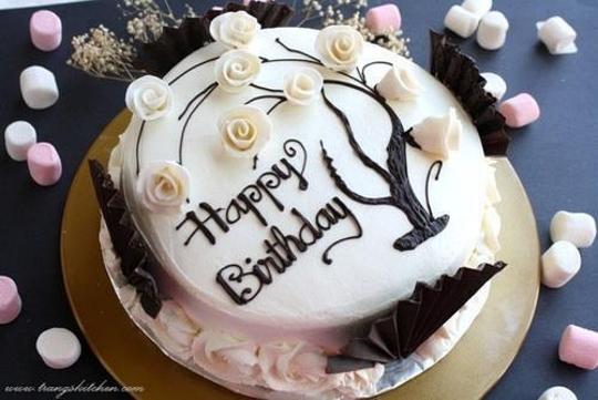 happy birthday white cake
