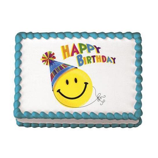 happy face birthday cake