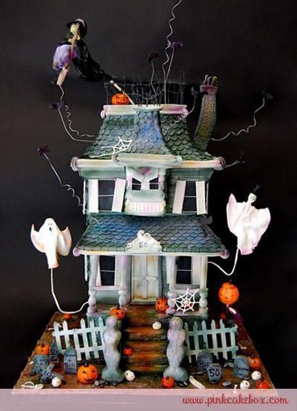 haunted house birthday cake