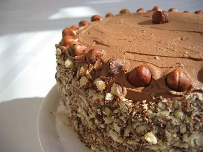 hazelnut birthday cake