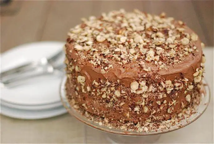 hazelnut birthday cake