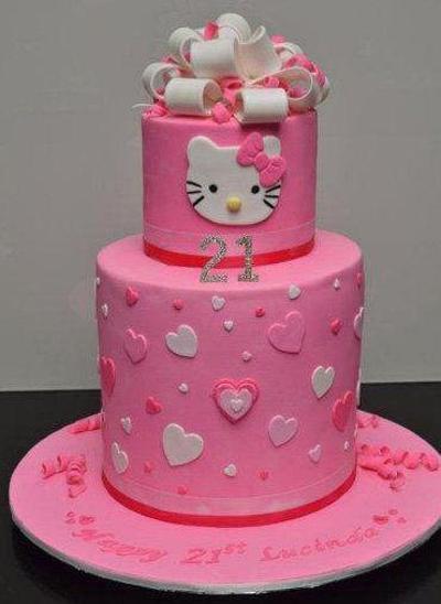 hello kitty 21st birthday cake