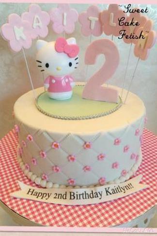hello kitty 2nd birthday cake