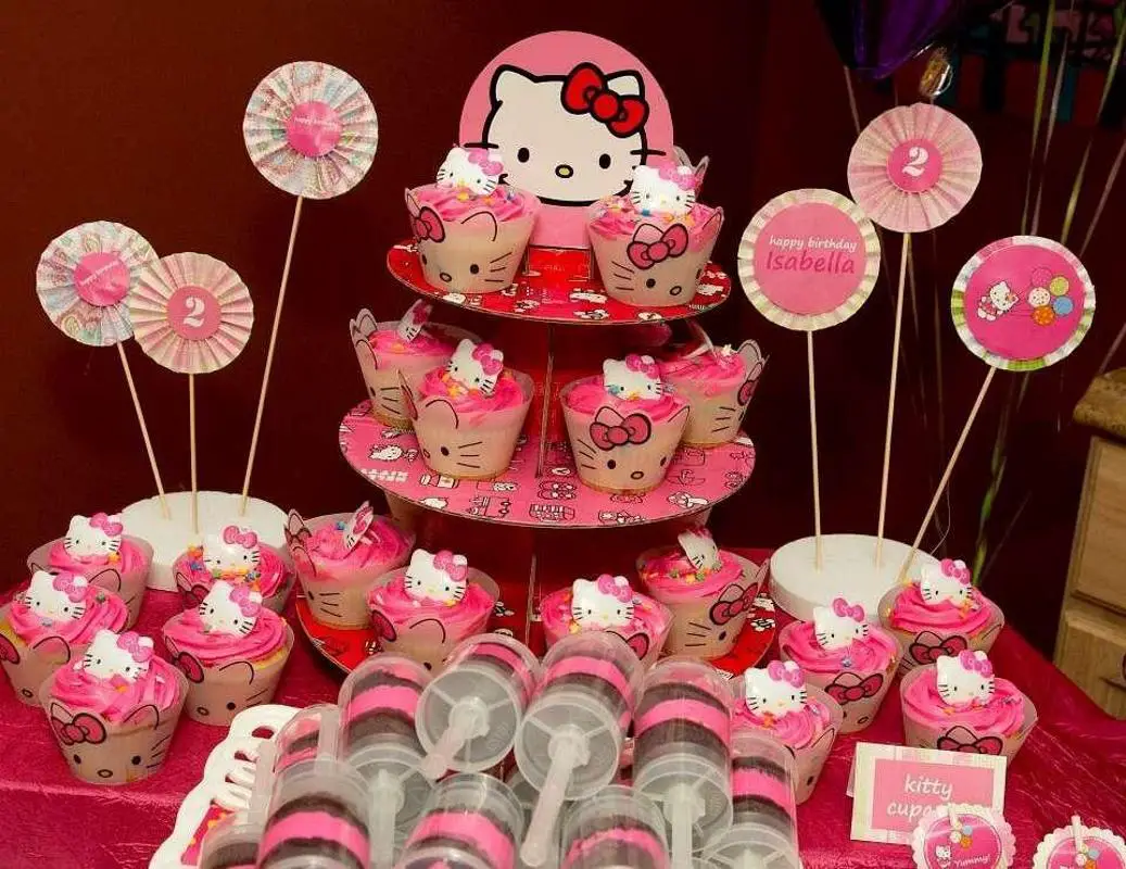 hello kitty 2nd birthday cake