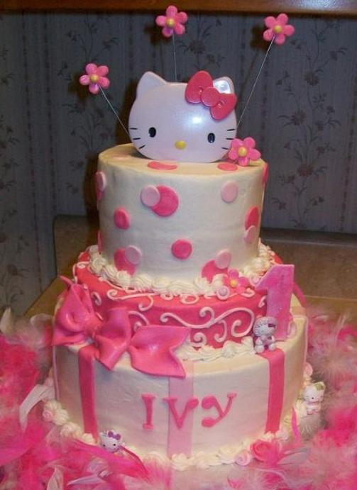 hello kitty 3 tier birthday cake