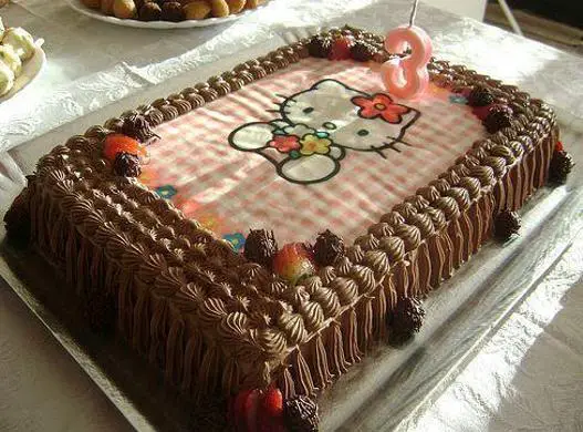 hello kitty chocolate birthday cake