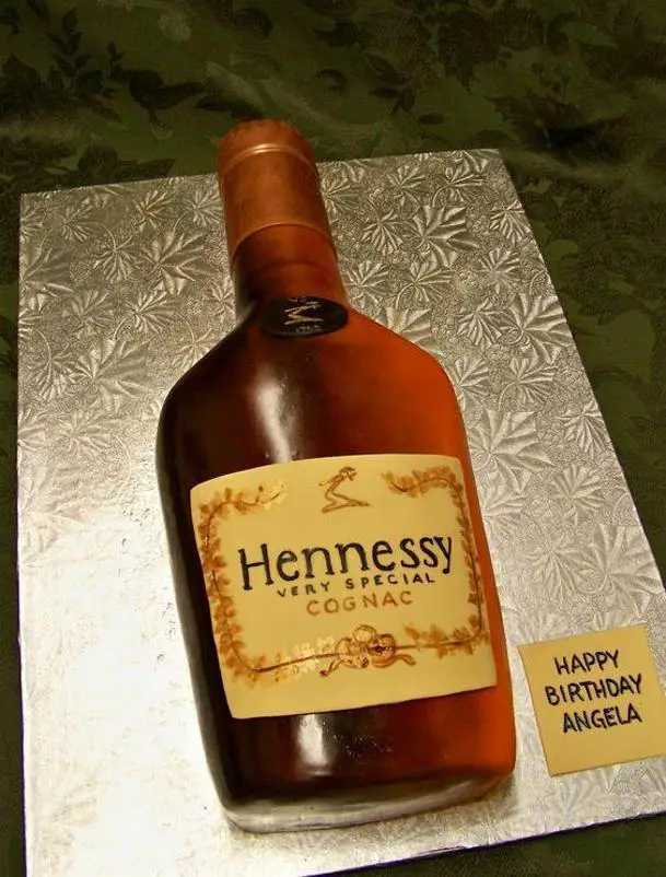 hennessy bottle birthday cake