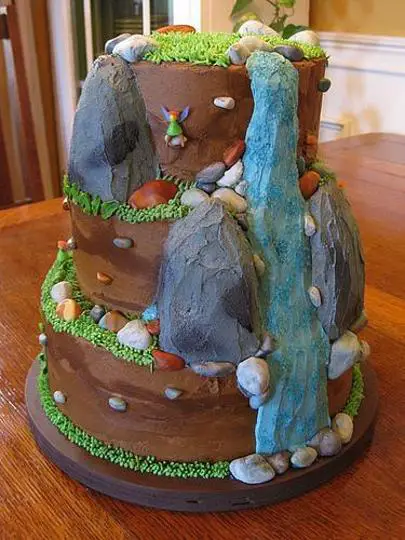 hiking birthday cake