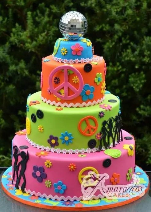 hippy birthday cake