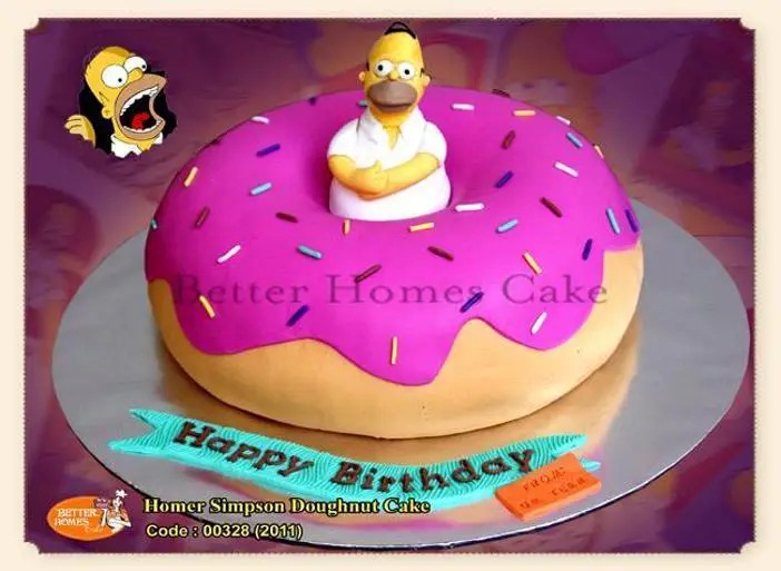 homer simpson birthday cake