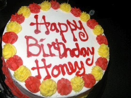 honey birthday cake