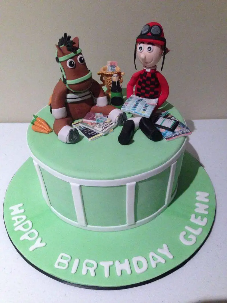 horse racing birthday cake ideas