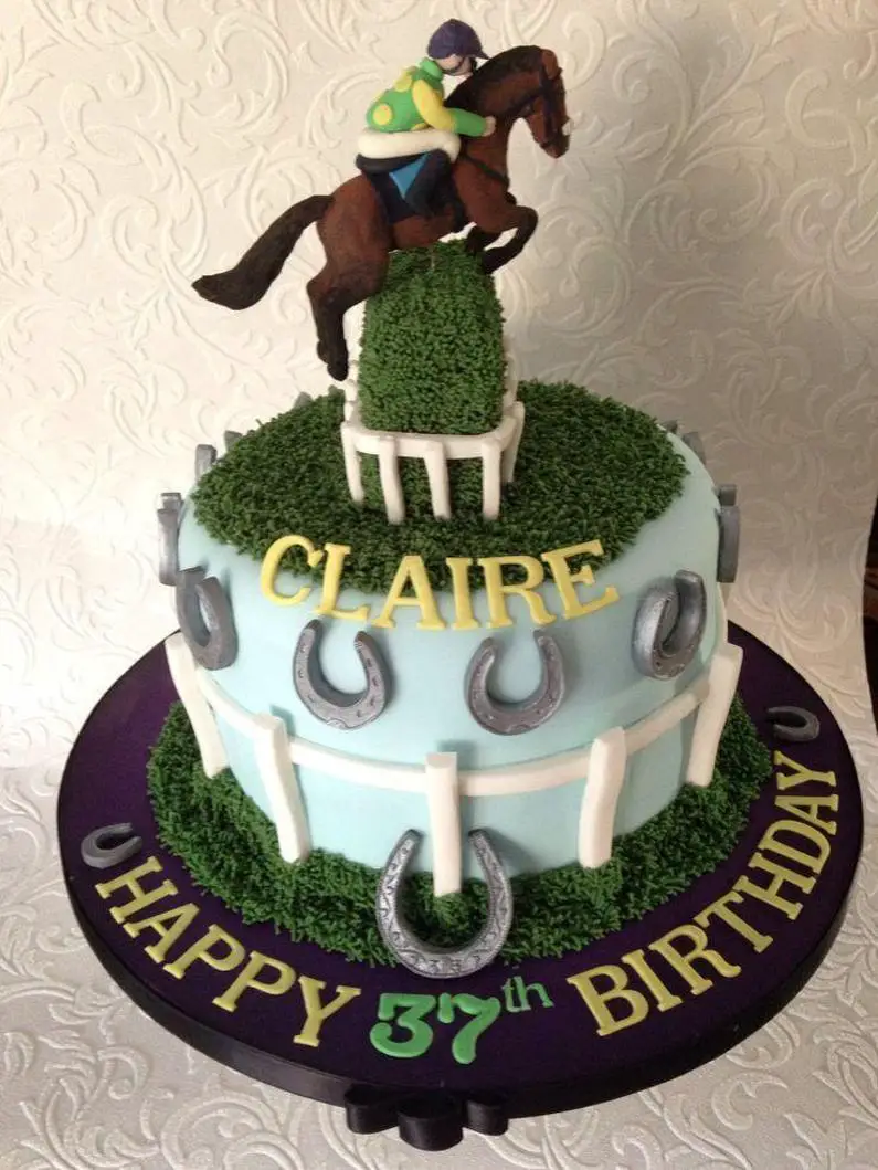 horse racing birthday cake ideas