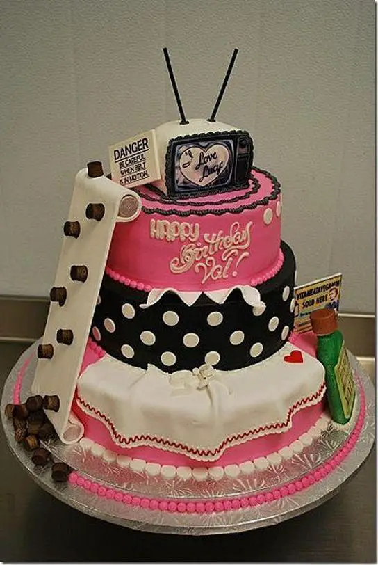 i love lucy birthday cake