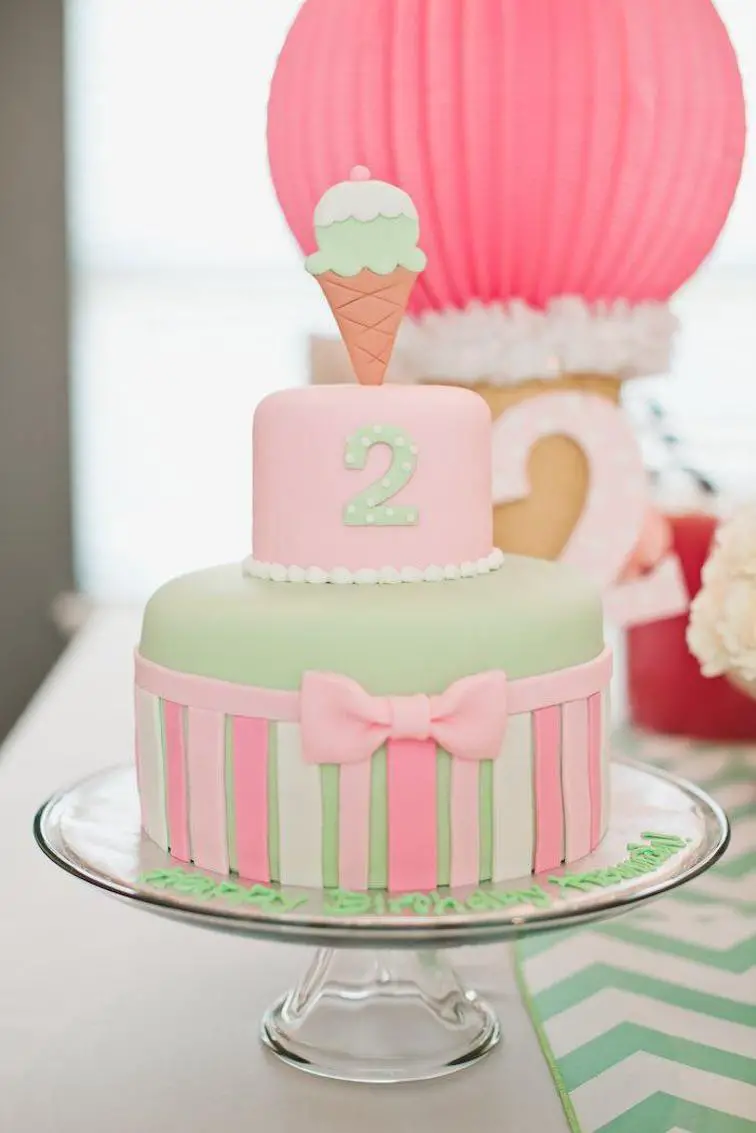 ice cream themed birthday cakes