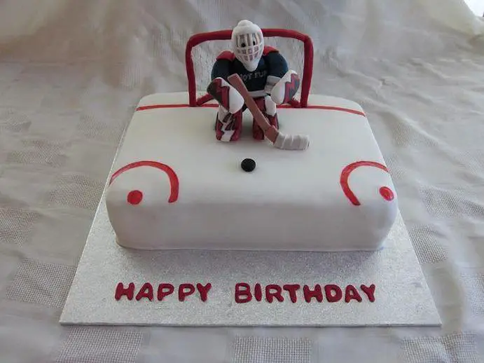 ice hockey birthday cake