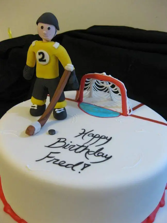 ice hockey birthday cake