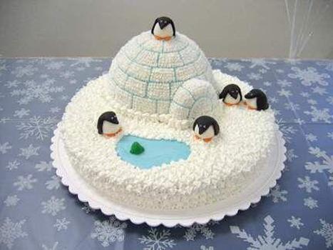 igloo birthday cake