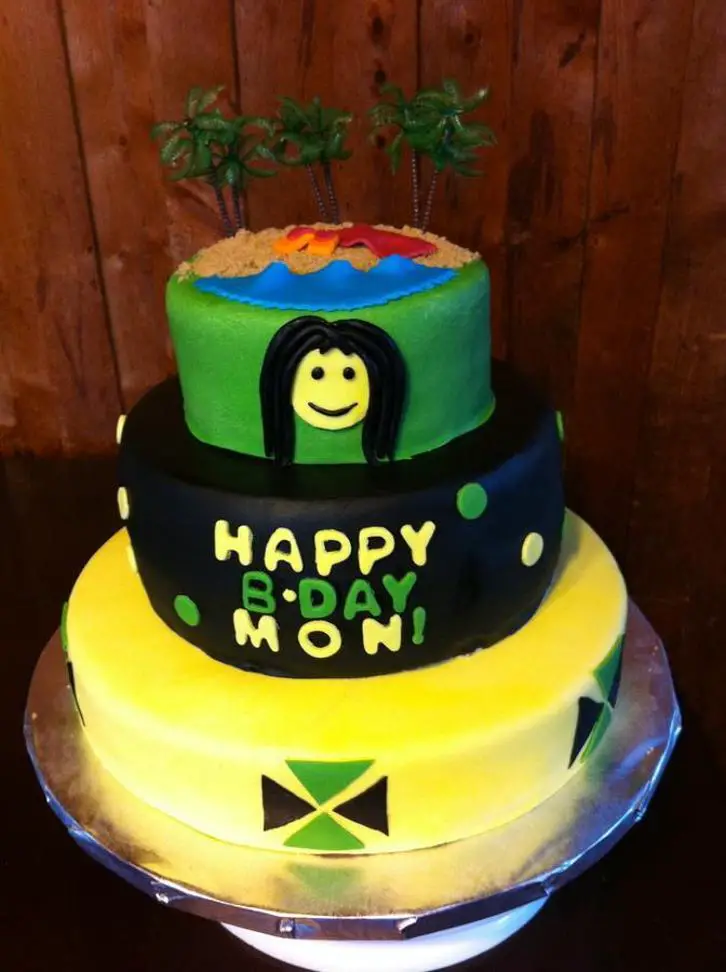 jamaican themed birthday cake