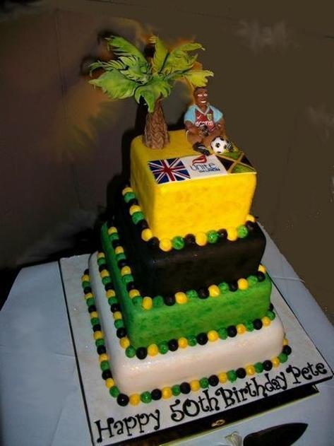 jamaican themed birthday cake