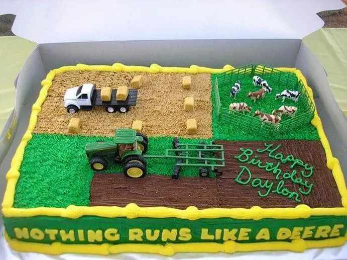 john deere tractor birthday cakes