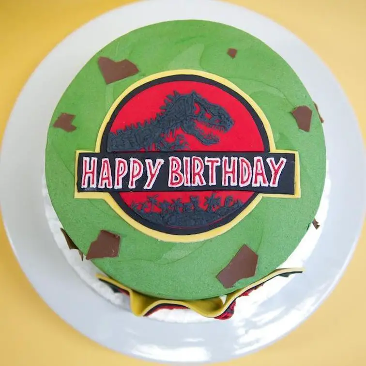 jurassic park birthday cake