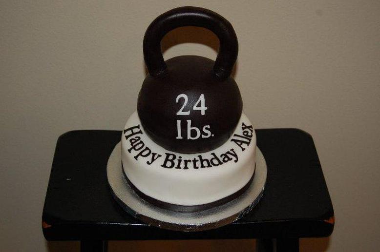 kettlebell birthday cake