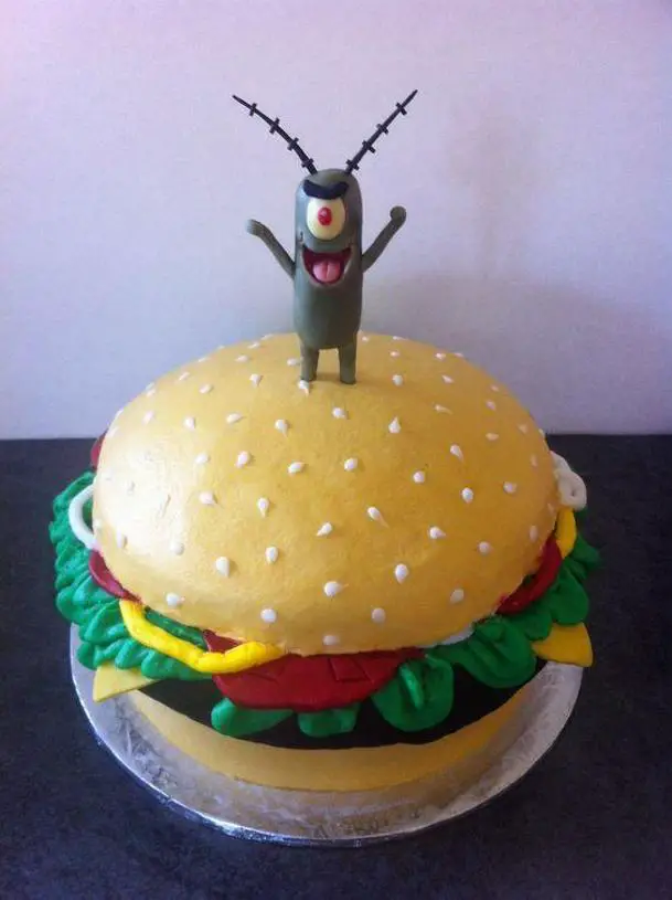 krabby patty birthday cake