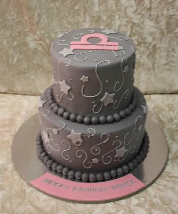 libra birthday cake