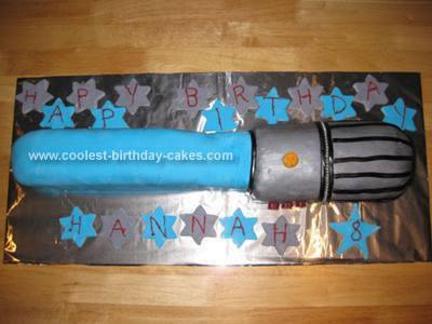 lightsaber birthday cake