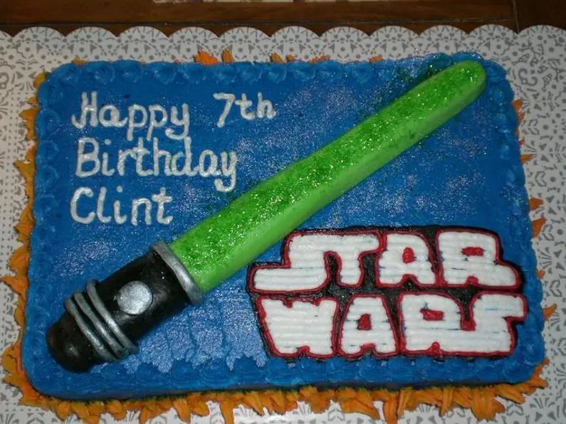lightsaber birthday cake