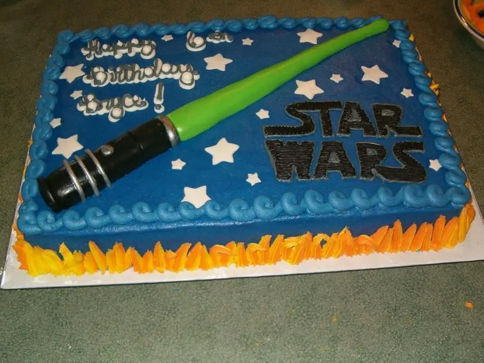 lightsaber birthday cake