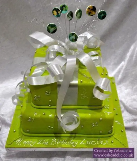 lime birthday cake