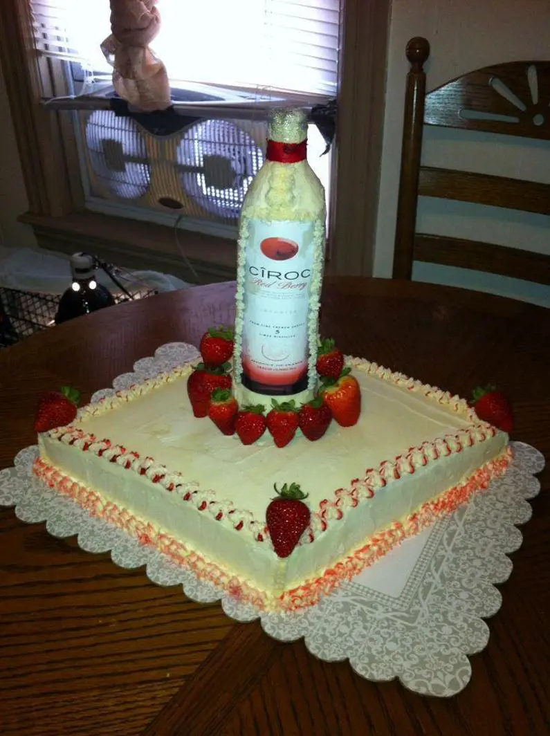liquor birthday cake