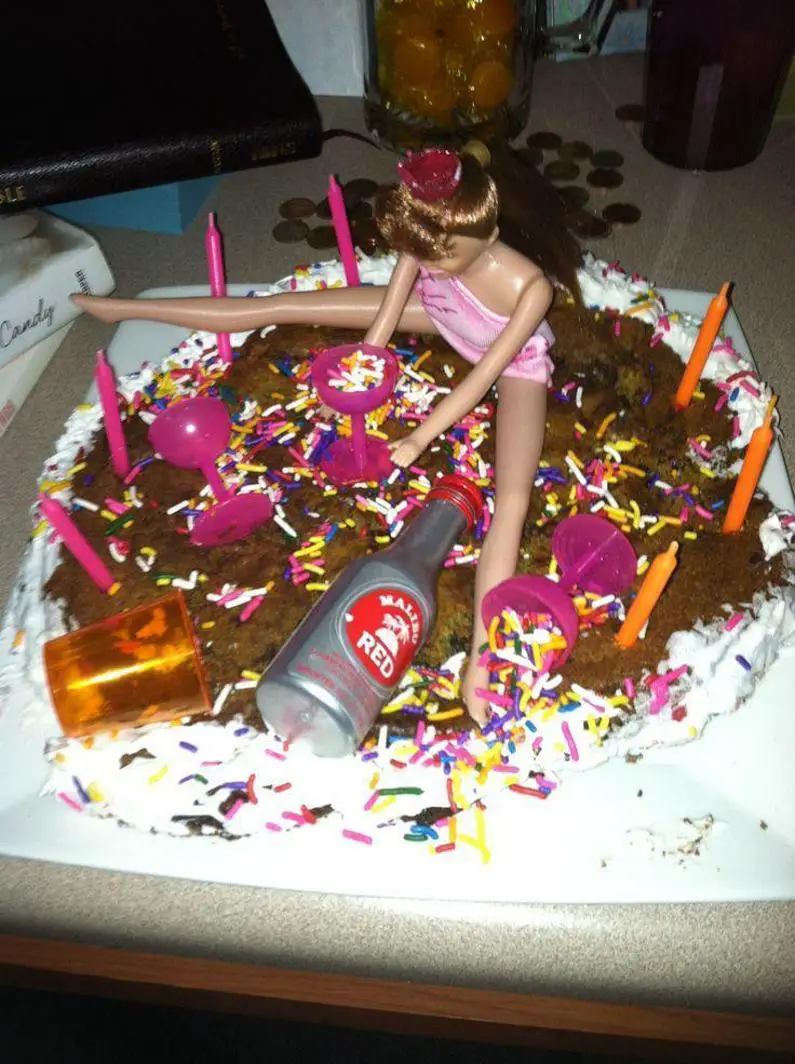 liquor birthday cake