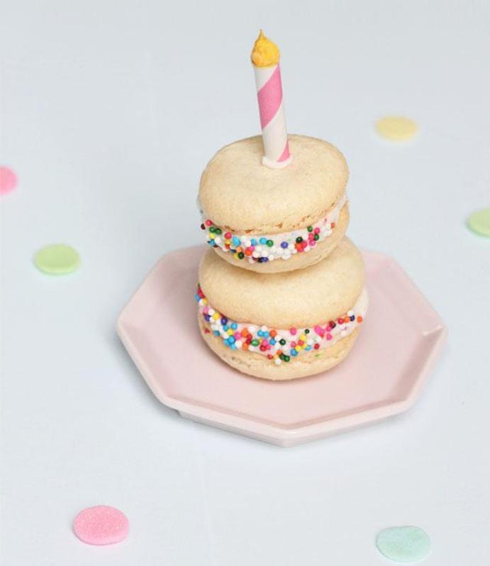 macaroon birthday cake