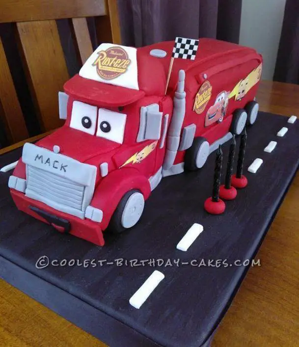 mack truck birthday cake